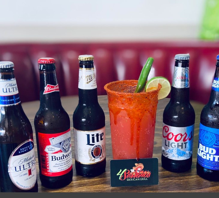 Happy hour drinks and micheladas
